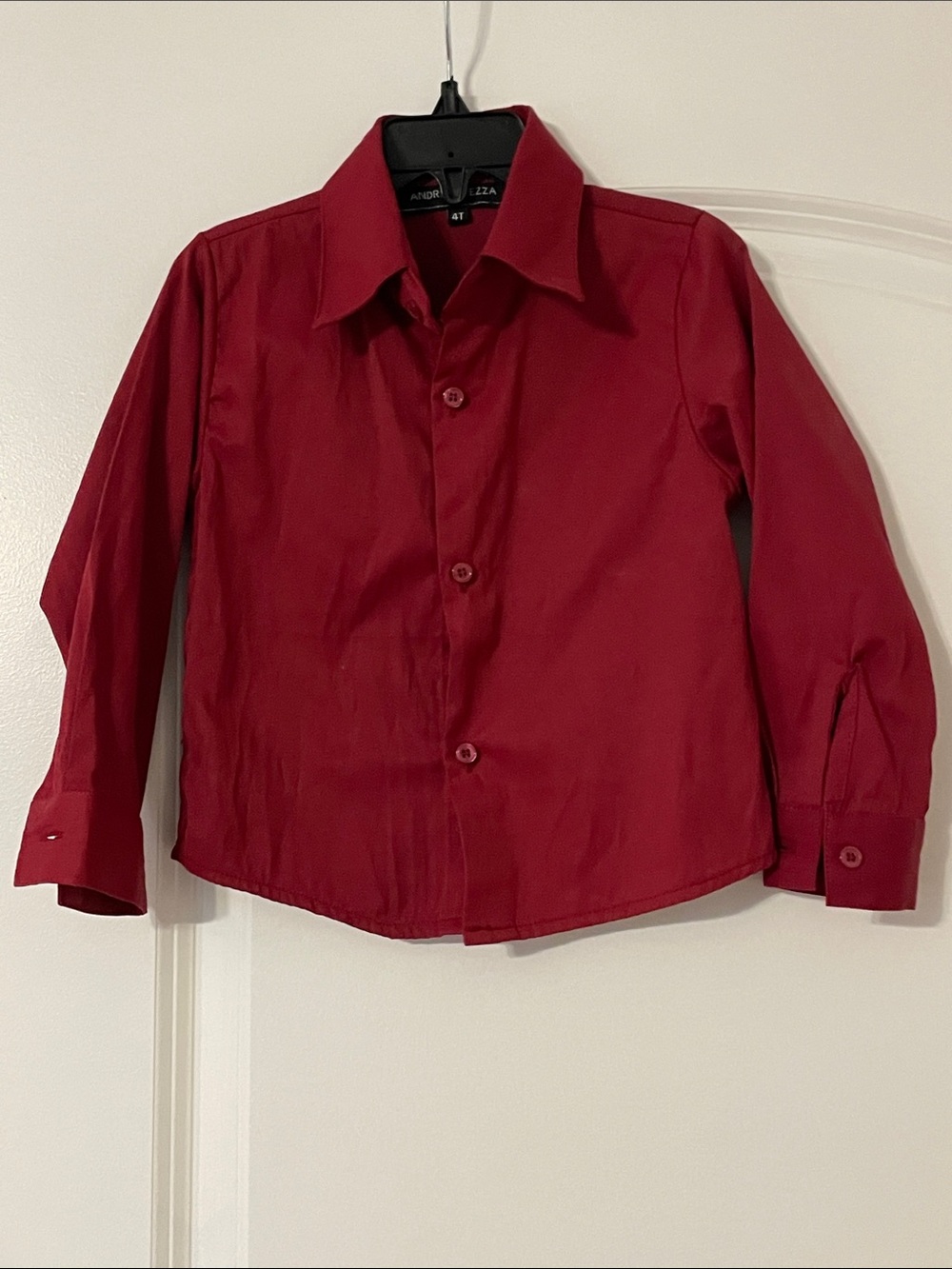 Andrew Fezza Boys' Red Long-Sleeve Button-Down Shirt